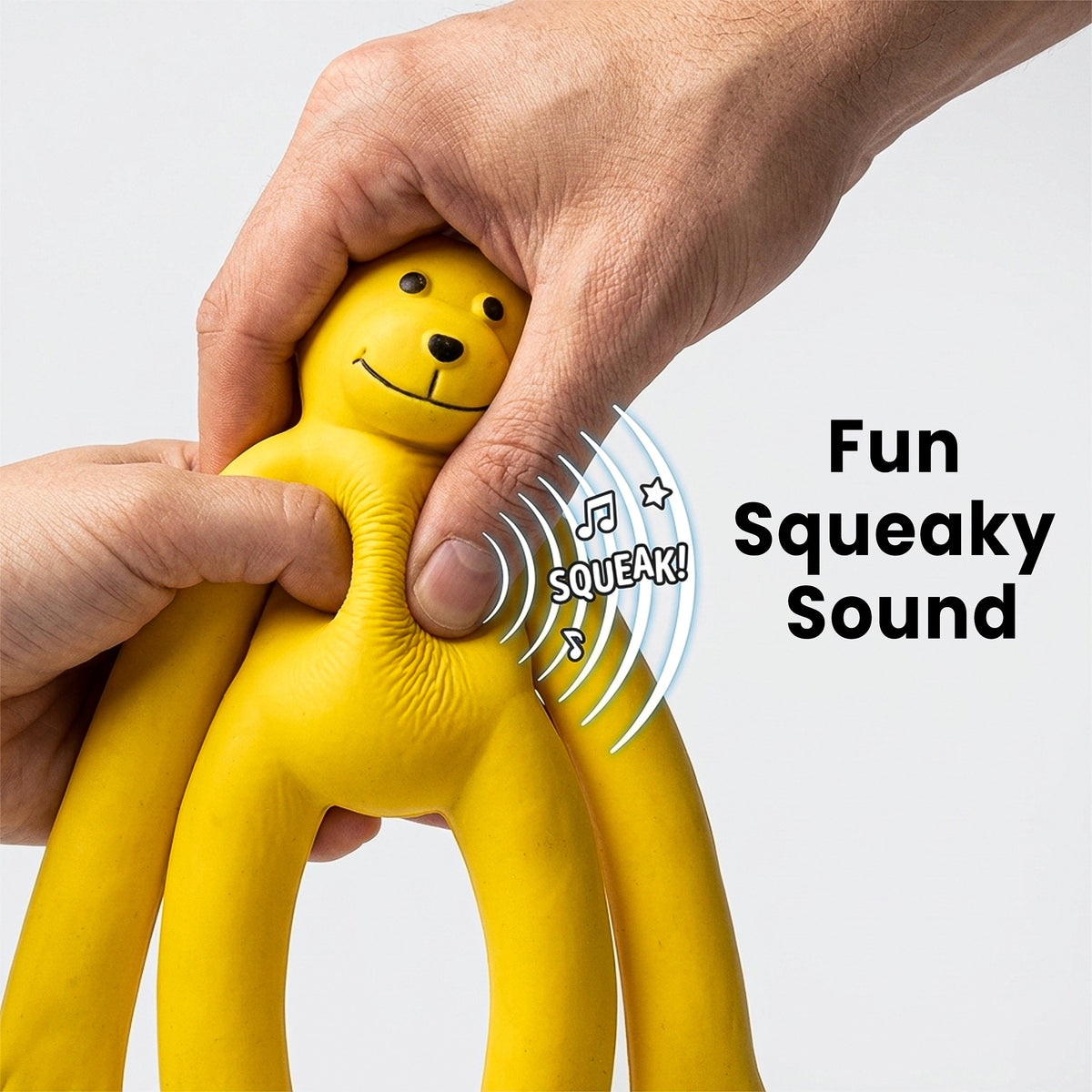Durable Squeaky Monkey Dog Toy – Premium Latex Rubber Chew Toy for Puppies & Aggressive Chewers | Fun Interactive Pet Play Toy